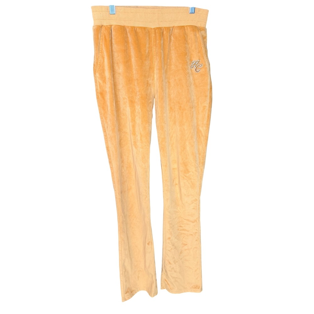 Hidden Cult Velour Rhinestone Flare Sweatpants Y2K Aesthetic Size M